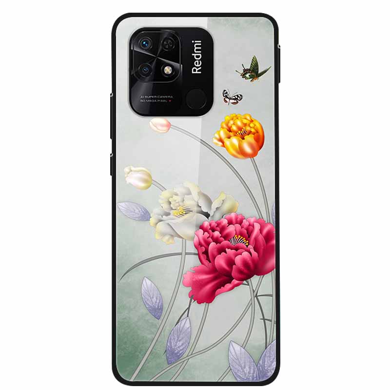 For Redmi 10C Case Luxury Tempered Glass Back Cover Hard Case For Xiaomi Redmi 10C 10 C Capa Redmi10C Shockproof Funda Coque