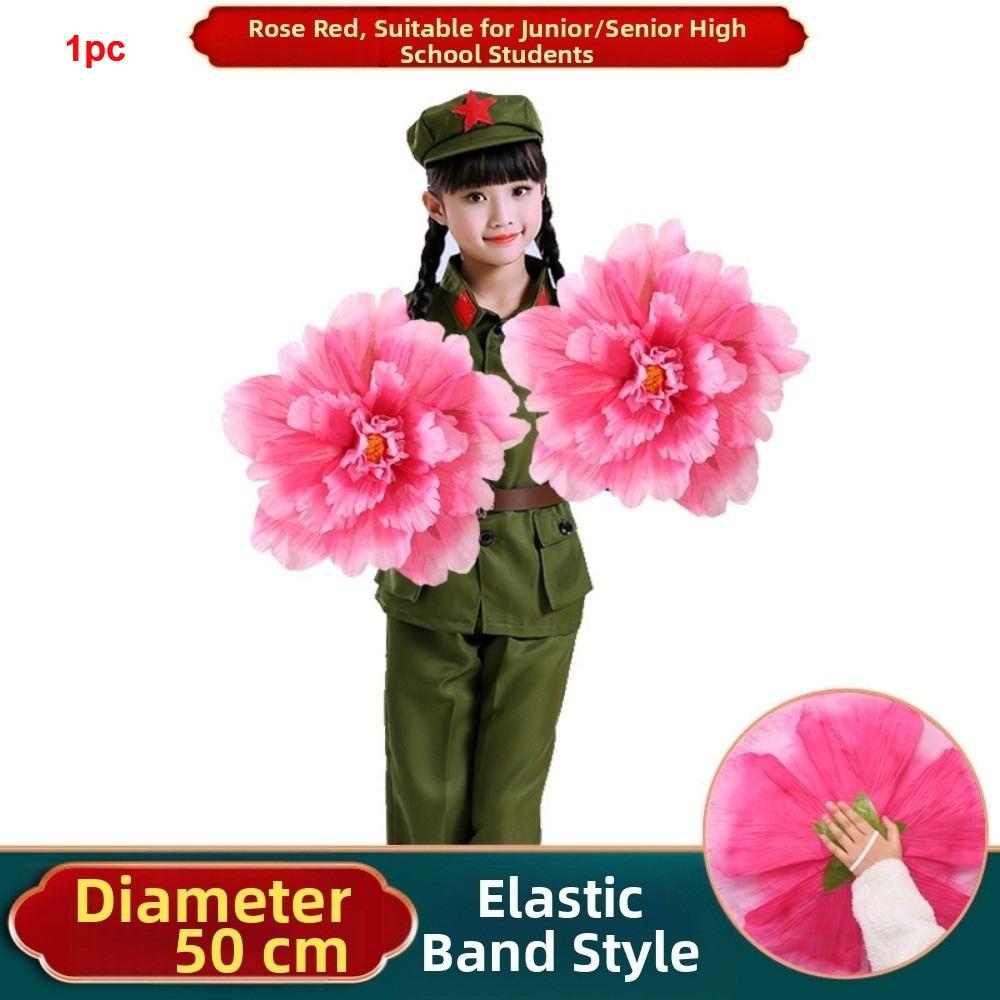 Hand held Dance Props Flower DIY Handmade Stage Art Classica Props Peony Dance Performance Props
