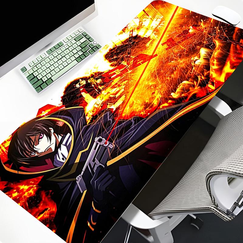 Kawaii Mouse Pad Xxl Gaming Desk Mat Pc Computer Game Accessories Nonslip Cool Keyboard Pad Code Geass Anime Extended Mousepads