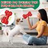 6 Pack Christmas Dog Squeaky Bone Toys Plush Interactive Dog Pets Birthday Bone Shape Stuffed Chew Toys for Puppy Small Medium Large Squeak Toss Play