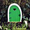 Wooden Craft Miniature Door Ornament For Garden Decor And Home Interior Design