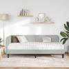 Corner Bed Frame Light Grey 90 X 190 Cm Velvet