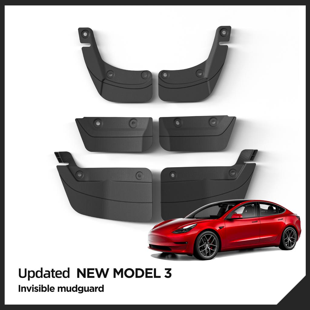 For Tesla Model 3 Highland 2025 Mud Flaps Invisible Front And Rear Wheel Fenders Car Modification Accessories Mudguards 6pcs/set