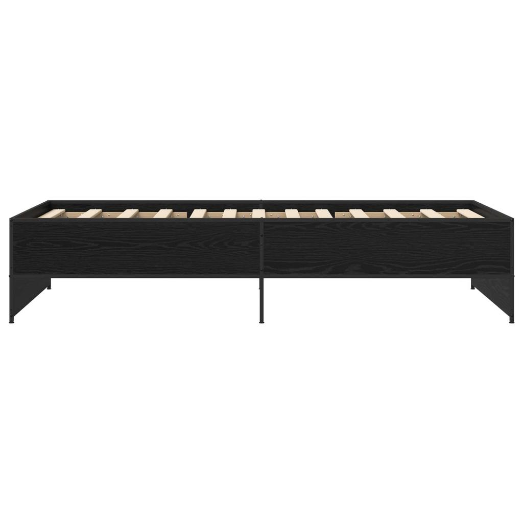 Bed Frame Black Oak 80 x 200 cm Particleboard