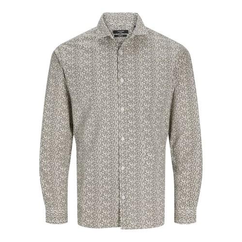 Jack And Jones Mens Leaf Print Slim Long-Sleeved Shirt