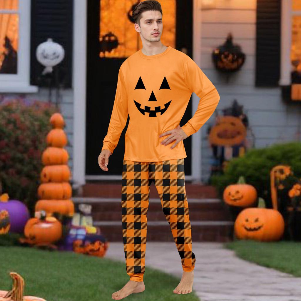 Druck Niedliches Familien-Set Pyjamas, Hauskleidung, Familien-Set Langarm-Oberteil Hosen-Set