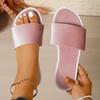 Fashion 2025New Shiny Rhinestone Fashion Ladies Slippers Outdoor Women Roman Shoes Flat Sandals Female Casual Beach Crystal Slides