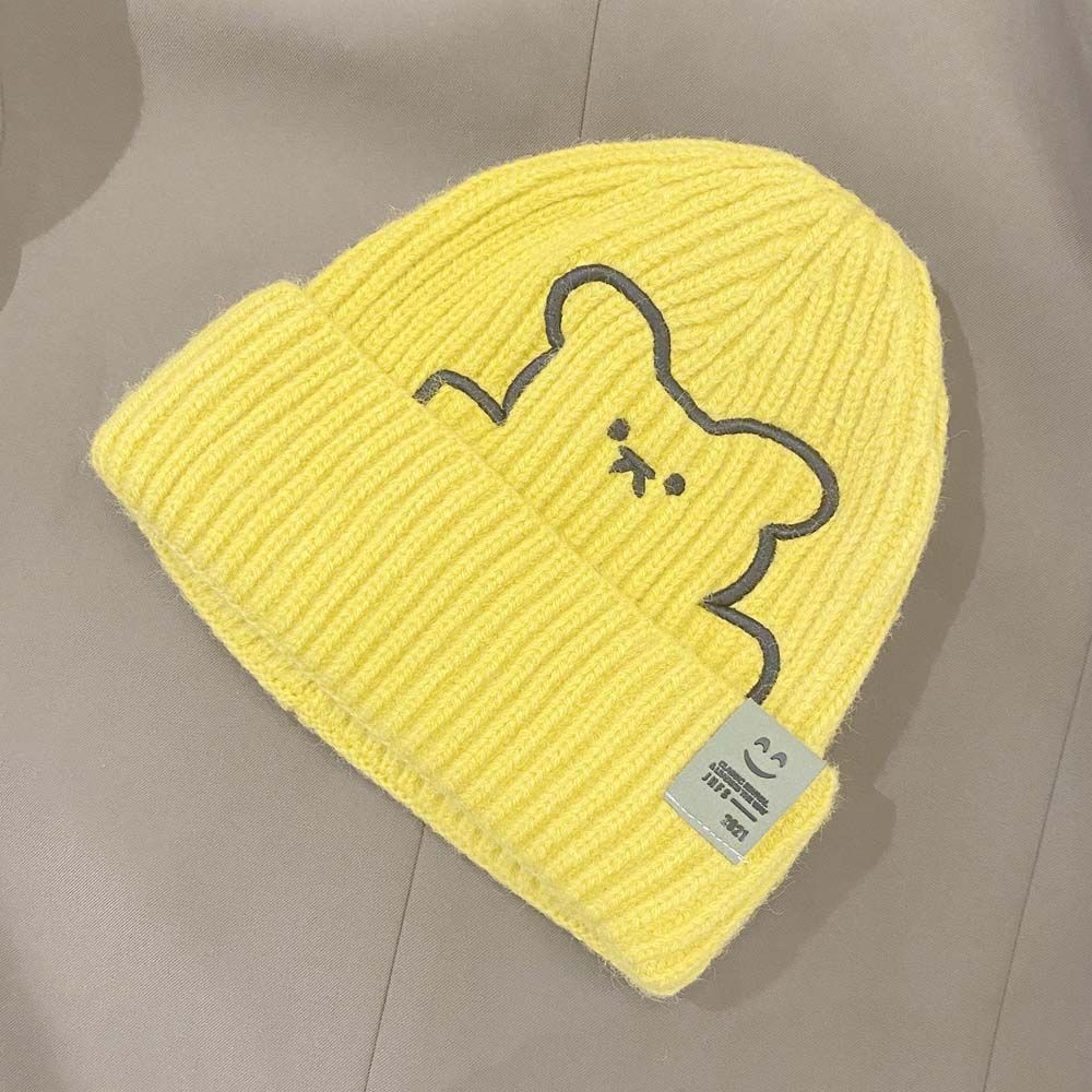 Niedliches Mädchen Streifen Skullies Herbst Winter Wollmütze Strickmütze Damen Beanies Koreanischer Stil Mützen