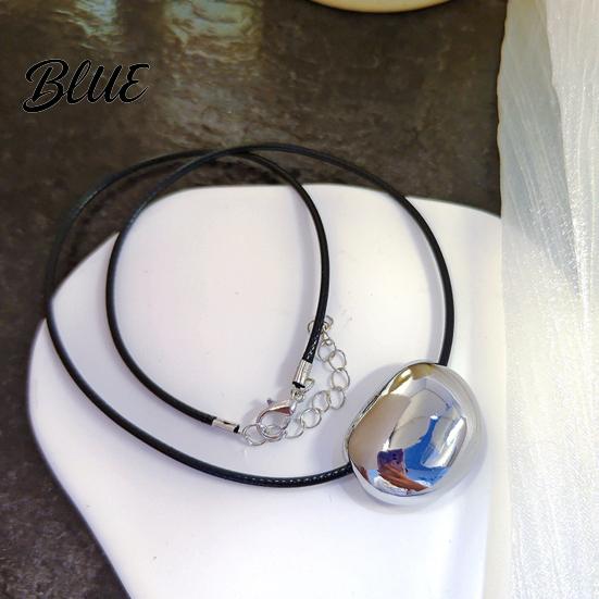 Fashion Accessories for Women Oval Bead Clavicle Chain Necklace Alloy