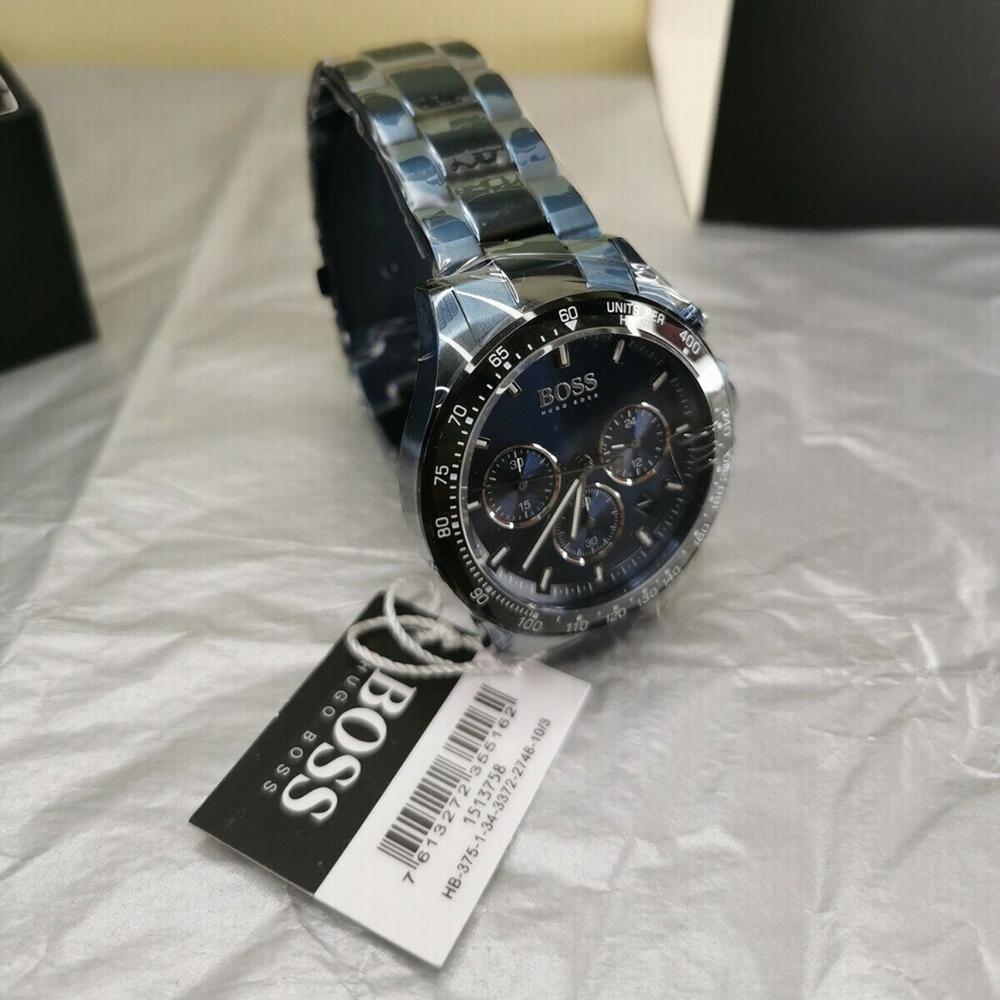 Hugo Boss 1513758 Heren Quartz Horloges Blauwe Wijzerplaat 43MM + Doos