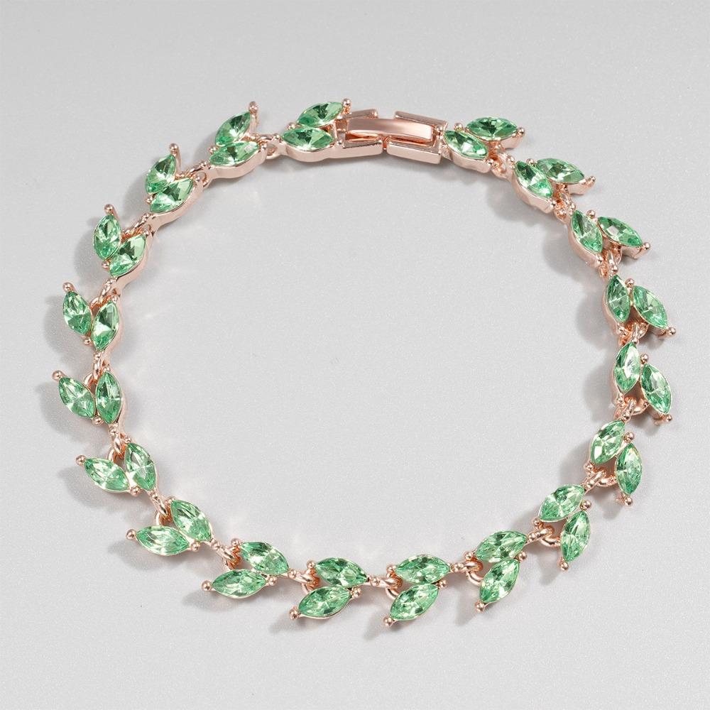 Adjustable Women Bracelet Colored Zircon Hand Jewelry Unique Chain Bracelet  Women