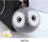 Fluffy Rabbit Fur Ball Pompom Owl Women Pompon Owl Female Toy Bag Car Trinket Jewelry Gift Bag Charm