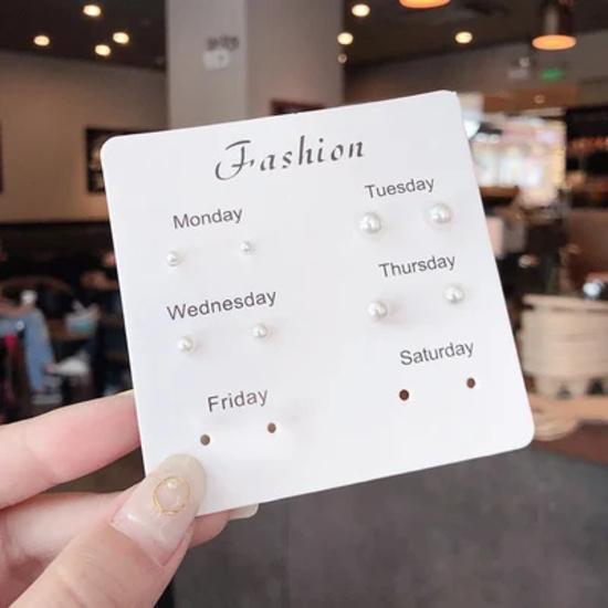 

New S925 Silver Needle Stud Earrings Set for Women Girls Simple Cute Exquisite Mini Earrings Jewelry Gift Wholesale Direct Sales ED1375-21