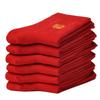 Pure Cotton Men's and Women's Pure Cotton Socks, Wedding and Autumn Winter Red Socks, Large Red Character Stockings with Mid-calf Length