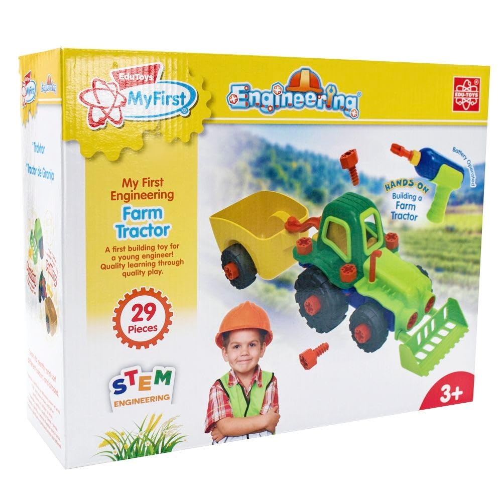 Bornelund EDU-TOYS Let's Make It My First Tractor for Ages 3 and Up EDJS030