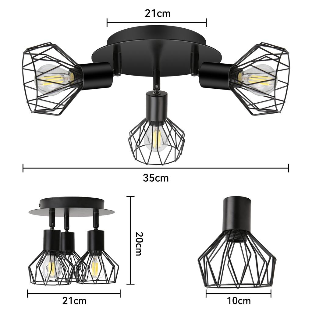 Spot Led Ceiling Lamp Adjustable Metal Wire Cage Kitchen Spotlight E14 Indoor Spot Light for Bedroom Dining Room Ceiling Light