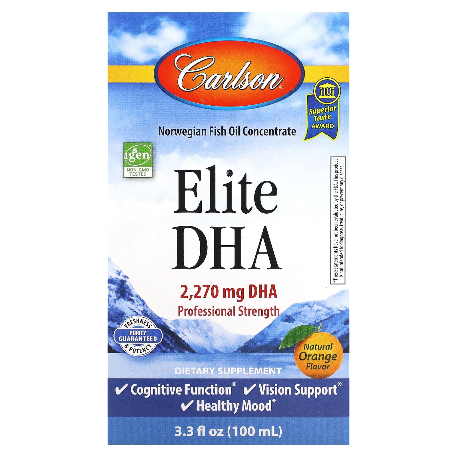 

Elite Dha, Natural Orange, 2,270Mg, 100Ml(3.3Fl Oz)