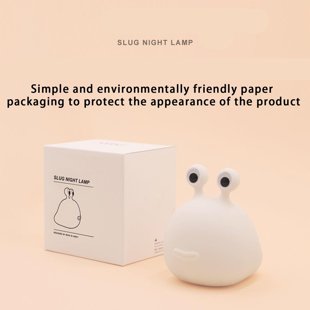 Slug Night Light Nursery Silicone Cute Animal Bedside Lamp for for Bedroom Dorm Room Decor
