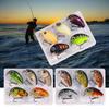 5 Pièces Appâts de Pêche en Plastique Petit Crankbait Wobbler Appâts Durs Artificiels Appâts Crank avec Boîte à Pêche Accessoires de Pêche
