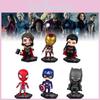 The 6pcs Avengers Justice League Character Pvc Toy Doll Model Gifts Christmas