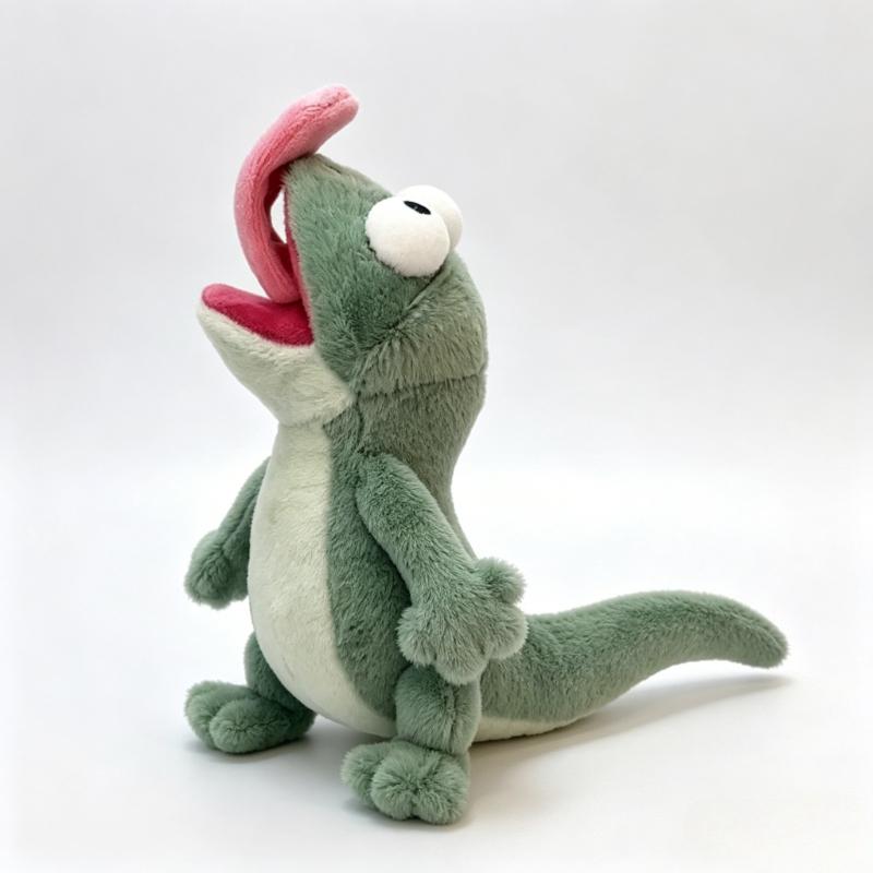 Topmix Beaver Lizard Tom Cute Vocal Toy, Magnetic Tongue Lizard Abstract Plush Toy, Anime Creative Birthday Gift For Kids