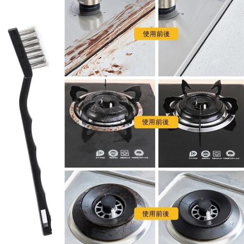 TOAURDA 6-Piece Wire Brush Set with Slotted Metal Brushes for Rust and High-Intensity Cleaning, Stovetops, and Stainless Steel, for Dirt Removal and R