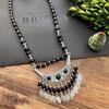 Vintage Personality Handmade Necklace Bohemian Sweater Chain Moon Flower Beads Versatile Headdress Women's Accessories