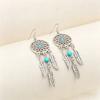 Hot-selling Dream Catcher Earrings Feather Turquoise Hollow Earrings Dream Catcher Earrings