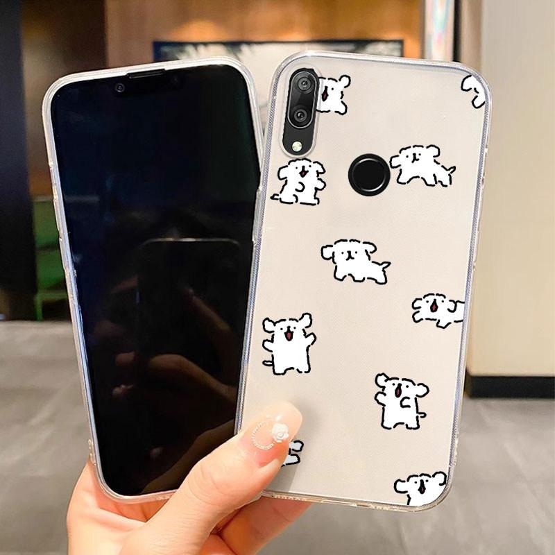 For Huawei Y7 Prime 2019 Y7 Pro 2019 P Smart Z Honor 9X Case Phone Cover Oil Butterfly Flower Heart Clear Bags Fundas Silicone