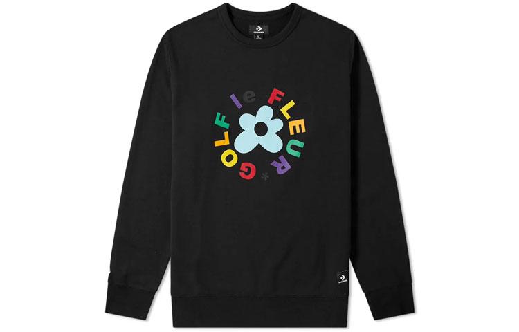 Converse Sweatshirts Men s Black Crew Neck Moderate Regular 10009027-A01 M