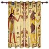 Egypt Pharaoh Yellow Mural Ancient Window Curtains Home Decoration Living Room Curtains Kid's Room Cortinas For Kitchen Bedroom