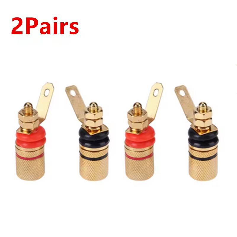 

4-10pcs Gold Plated Amplifier Speaker Terminal Binding Post Banana Plug Socket Connector Suitable for 4mm Banana Plugs