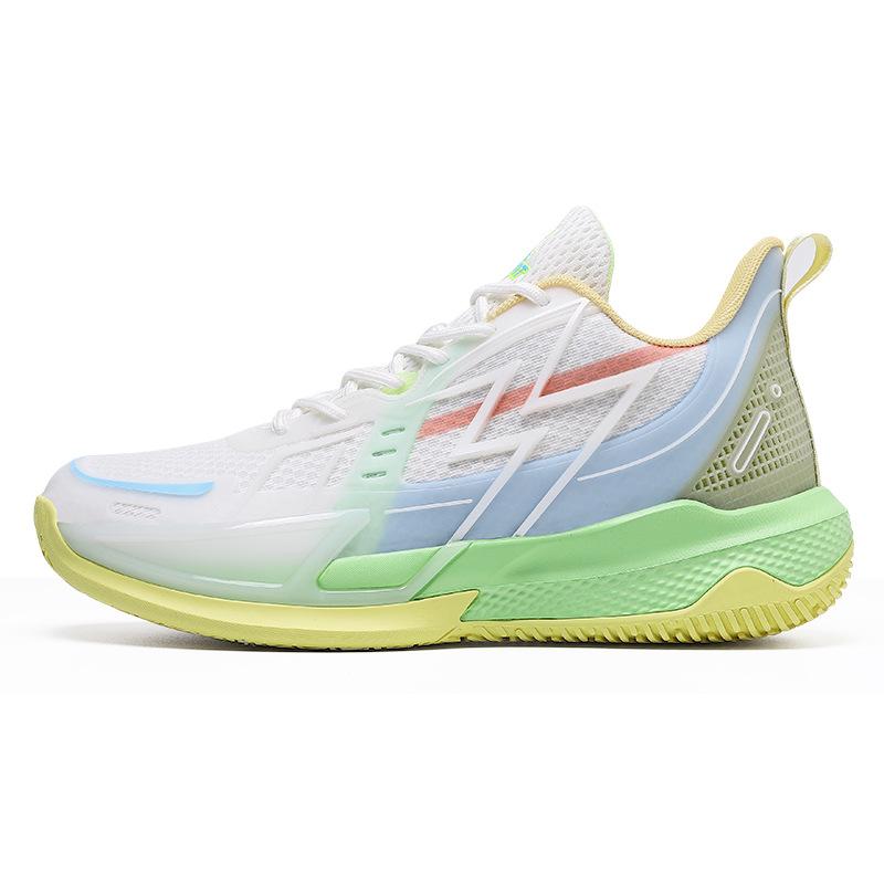 Flash 8 White Basketball Shoes for Men and Women, Ultra-light and Breathable, High School Entrance Examination Students and Children's Competition Cus