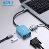 BENFEI USB C HUB USB To HDMI VGA USB C To USB USB Power Compatible with iPhone 15 MacBook iPad XPS 17 4in1, Type-C Adapter, Adapter, Type-C Delivery,