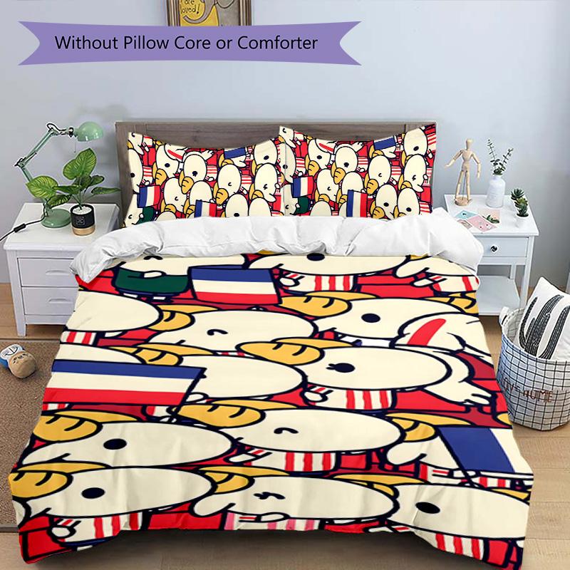 USA FC 3pcs Bedding Set Duvet Cover Closure Includes 1 Duvet Cover & 2 Pillowcases for All Seasons Bedroom Home Dorm Decor
