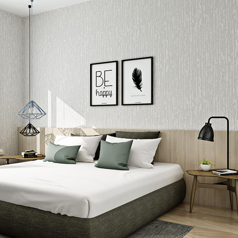 Tapeta Teksturowana Wytłaczana 3D w Jednolitym Kolorze Nowoczesna Flokowana Włóknina Rolka Tapety do Salonu na Ściany Sypialni