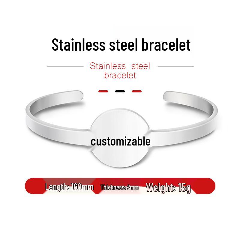 Twelve Constellations Stainless Steel Bracelet - Engraved Titanium Christmas & Birthday Gift