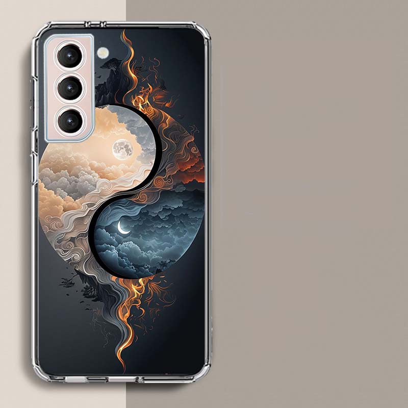 Balance of Elements The Eternal Yin-Yang Phone Case For Samsung Galaxy S25 Edge S24 S23 FE S21 S20 S10 Plus S22 S26 Ultra Cover