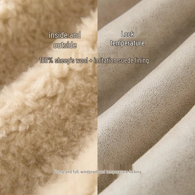 Sancai 2025 Winter Wool Hooded Toggle Button Coat