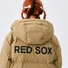 New MLB Basic Collection Basic Boston Red Sox FW24 Down Jacket Unisex Beige Yellow 3ADJB1846-43BGS