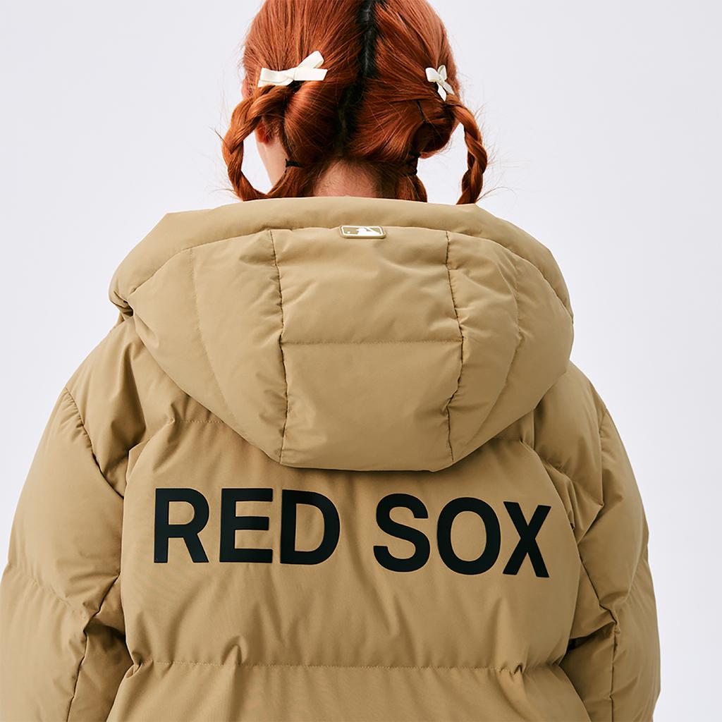 New MLB Basic Collection Basic Boston Red Sox FW24 Down Jacket Unisex Beige Yellow 3ADJB1846-43BGS