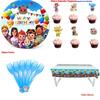 Vibrant Family Birthday Party Supplies Set With Cheerful Plates And Decor Elements