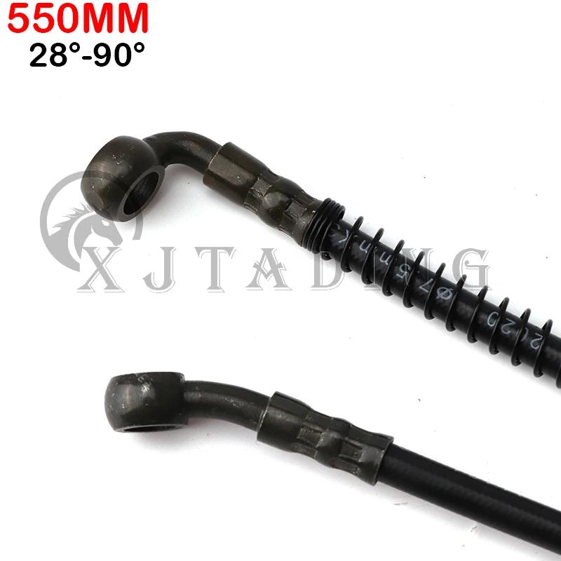 

Universal 520/550/650/1200mm Braided Steel Hydraulic Brake Hose Line Cable oil hose For Motorcycle ATV Go Kart Buggy Quad Bike 550MM