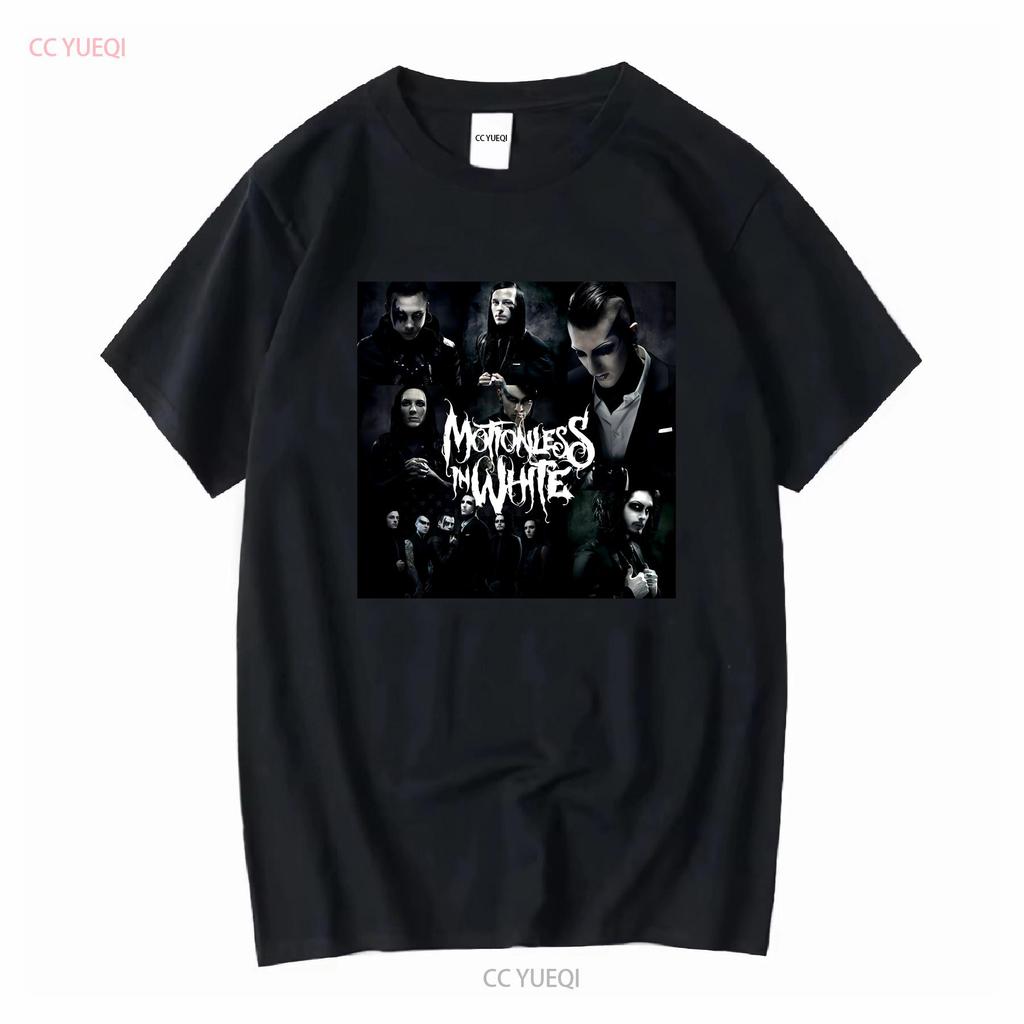 Rare Motionless In White Band T Shirt Cotton Black All Size H62 vintage Washed Top For Everyday Wear graphic fashion