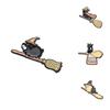 Adorable Cartoon Animal Creative Cat Brooch Cute Black Metal Badge For Outfits