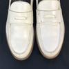 Made In Italy BALLY Leather Goodyear Welt Coin Loafer 6 25.0 White Slip-on Moccasin Business shoes(USED)
