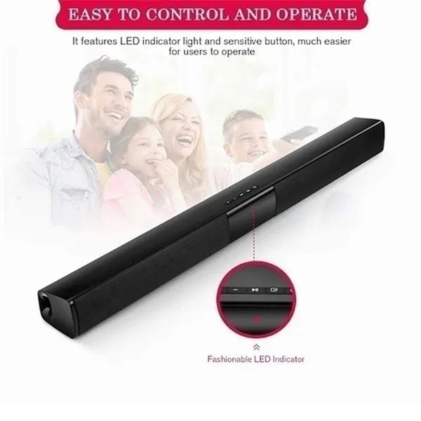 Neues Upgrade, 330/550 mm Fernbedienung, kabellose Bluetooth-Soundbar mit hoher Klangqualität, Hi-Fi-Stereo-Lautsprecher, Heimkino-TV, starke Bass-Soundbar