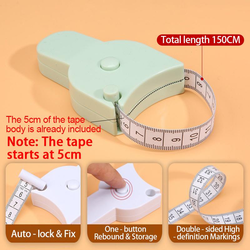 Portable Measuring Tape Mini Ruler Retractable Metric Tape in Inches Measuring Film for Body Soft Measuring Tape