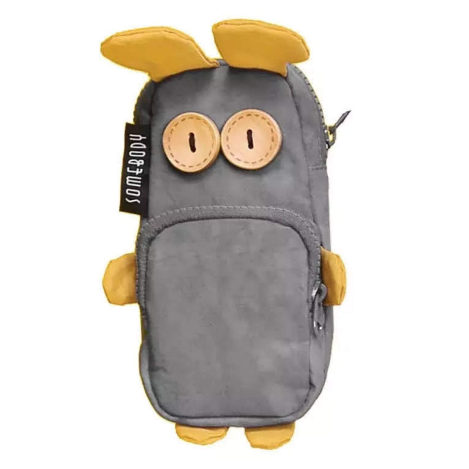 

TOMMYFIELD Pencil Case for Elementary and Middle School Rabbit Plush Smartphone Makeup Gray Case/Pencil Students, Toy, Girls, Case, Pouch, Pocket, серый