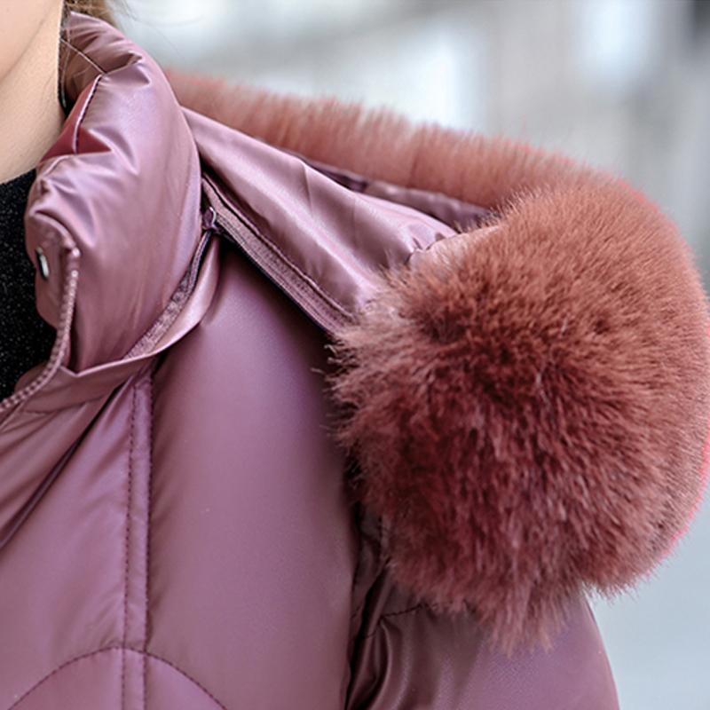Fashion Women's Coats Winter Long Parkas Hooded Faux Fur Collar Loose Thick Warm Women Jackets